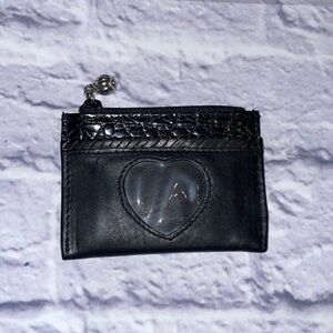 Brighton Black Leather Card Holder
